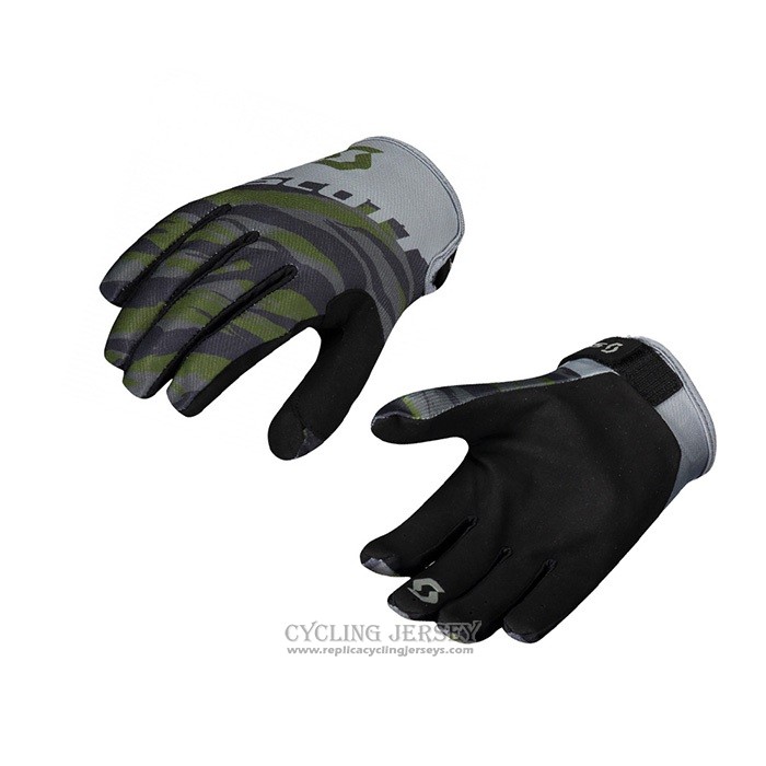 2021 Scott Full Finger Gloves Cycling Green